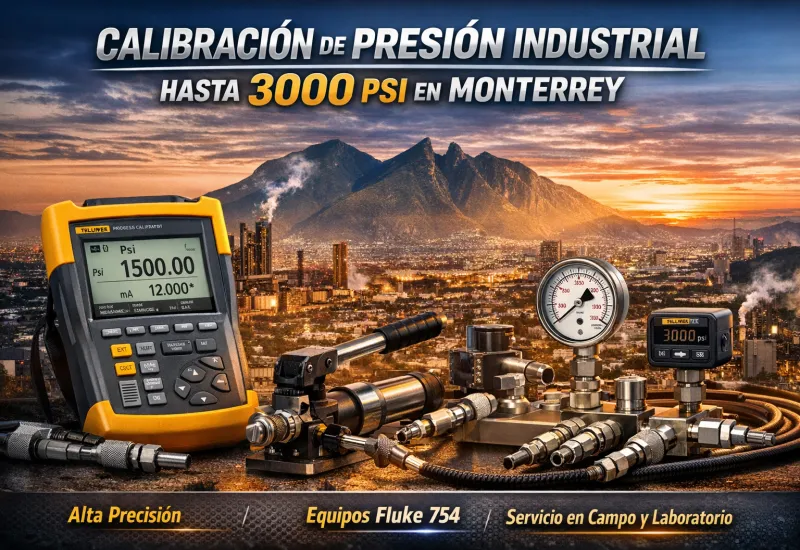 Servicio de Calibración de Presión Industrial en Monterrey hasta 3000 PSI